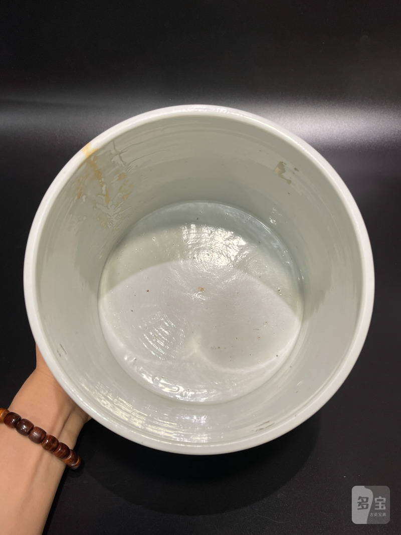 清康熙 青花雉鸡牡丹纹笔筒 - 图9